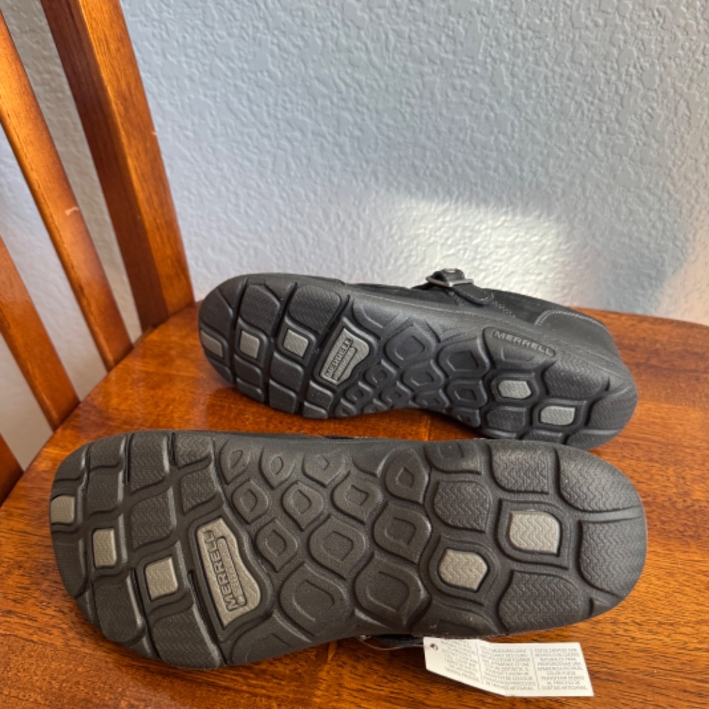 MERRELL Dassie buckle leather black slip-on shoes. J69078 Size 8 - Picture 6 of 7